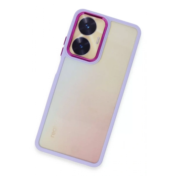 Newface Realme C55 Kılıf Dora Kapak - Lila