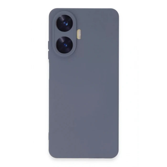 Newface Realme C55 Kılıf Nano içi Kadife Silikon - Gri