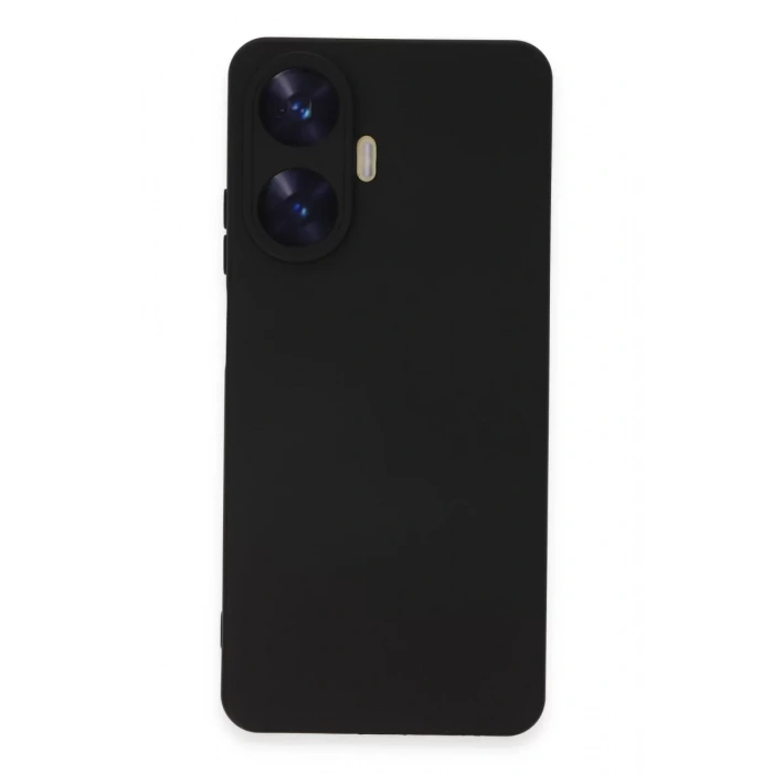 Newface Realme C55 Kılıf Nano içi Kadife Silikon - Siyah