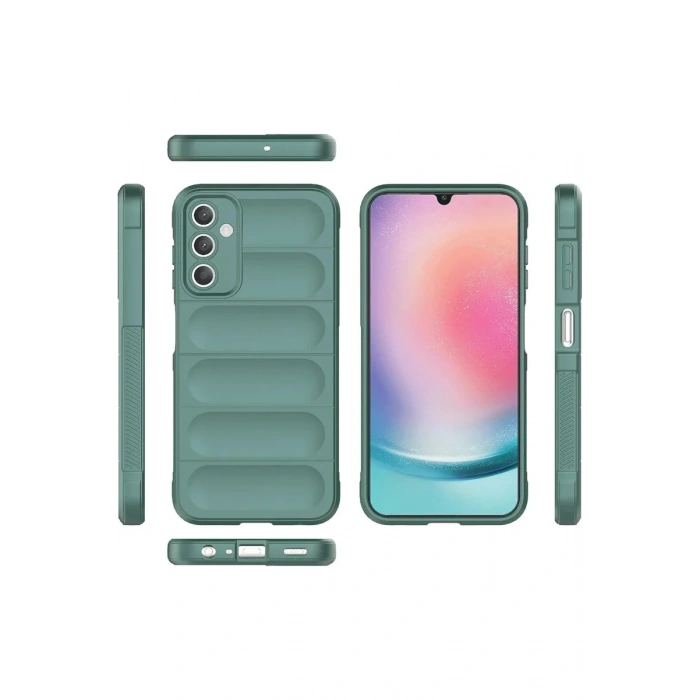 Newface Samsung A36 Kılıf Optimum Silikon - Koyu Yeşil