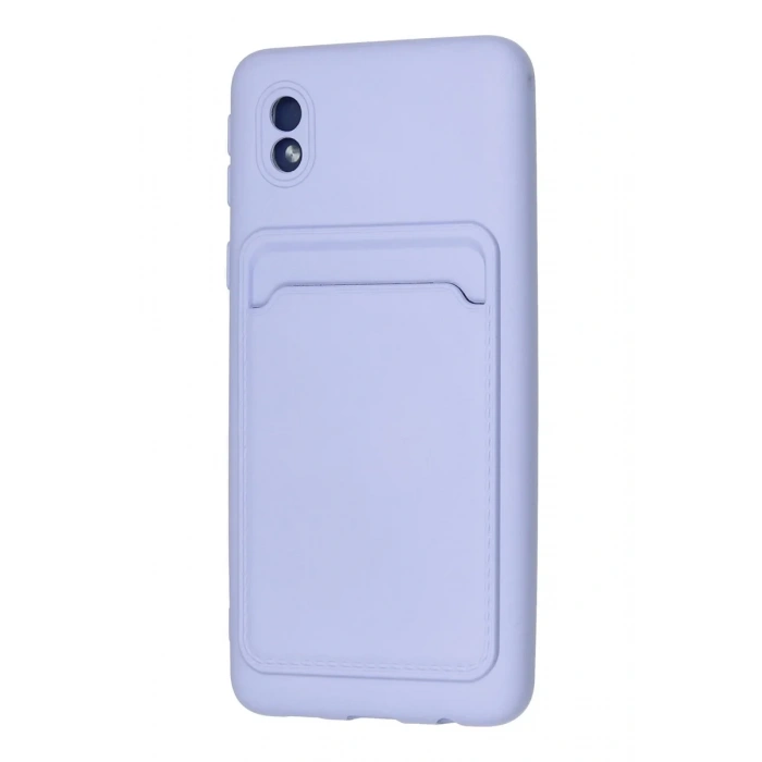 Newface Samsung Galaxy A01 Core Kılıf Kelvin Kartvizitli Silikon - Lila