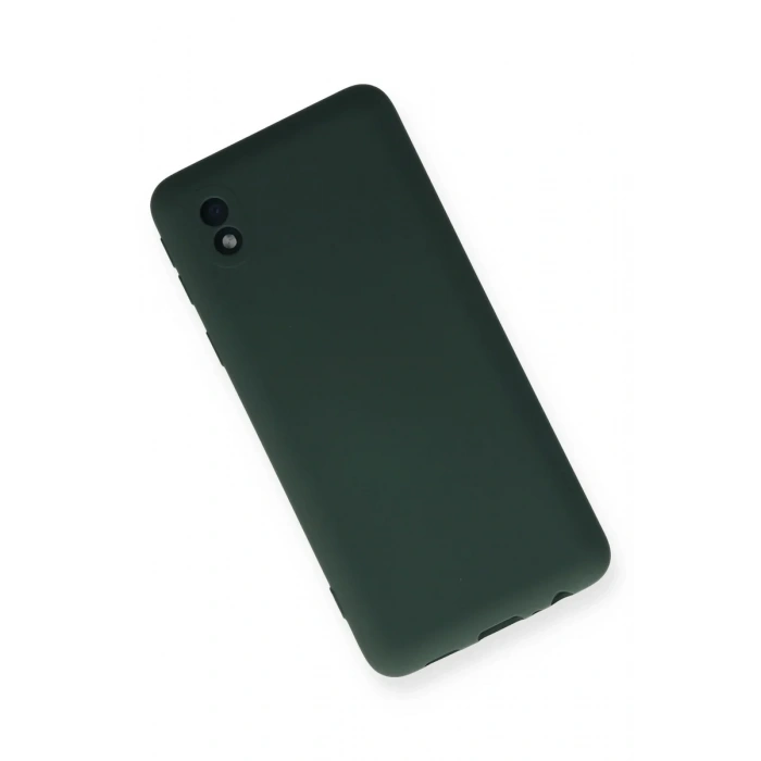 Newface Samsung Galaxy A01 Core Kılıf Nano içi Kadife Silikon - Koyu Yeşil