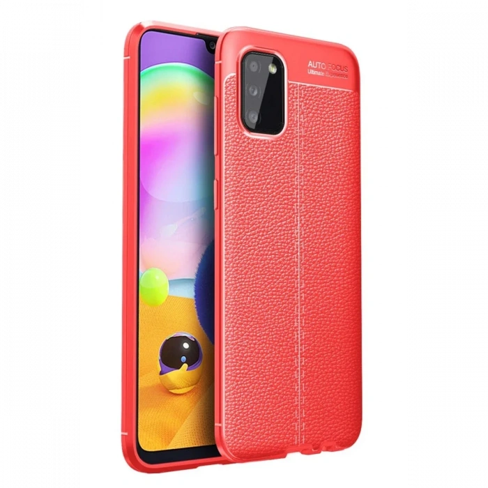 Newface Samsung Galaxy A02S Kılıf Auto Focus Kapak - Kırmızı
