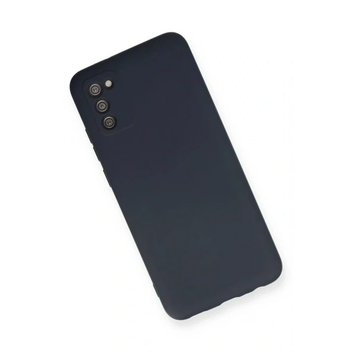 Newface Samsung Galaxy A02S Kılıf Nano içi Kadife Silikon - Lacivert