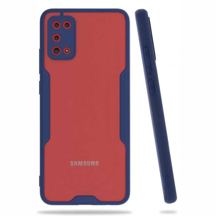 Newface Samsung Galaxy A02S Kılıf Platin Silikon - Lacivert