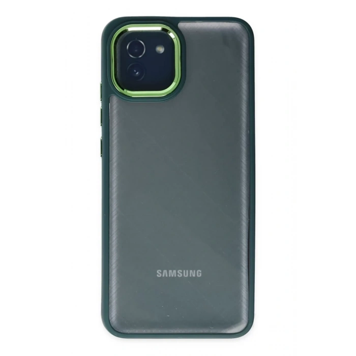 Newface Samsung Galaxy A03 Kılıf Dora Kapak - Haki Yeşil