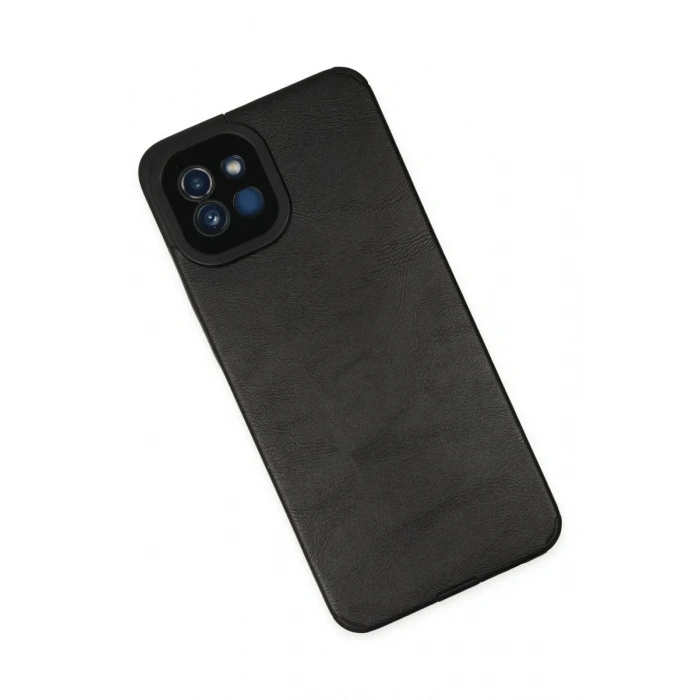 Newface Samsung Galaxy A03 Kılıf Loop Deri Silikon - Siyah