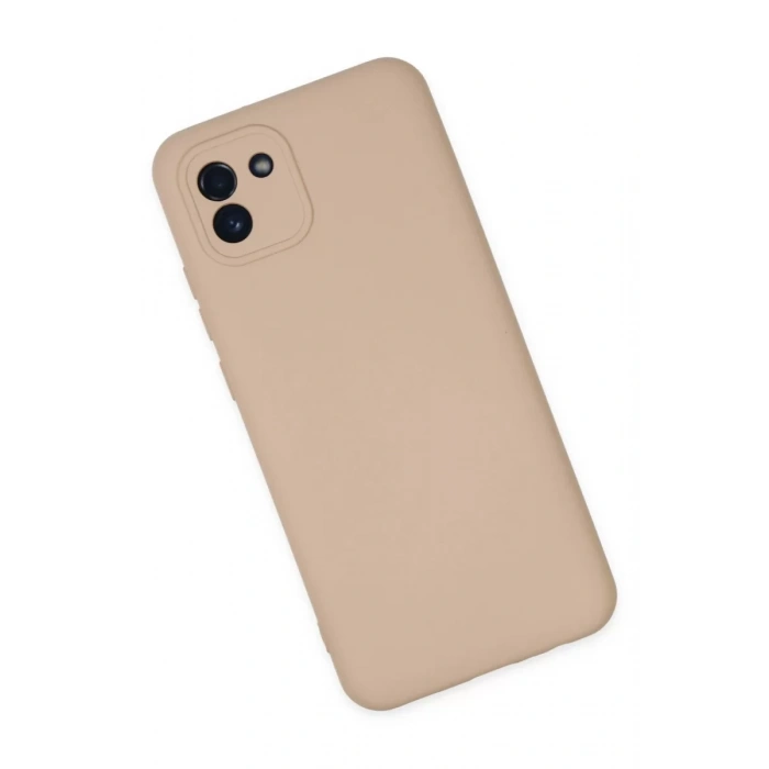 Newface Samsung Galaxy A03 Kılıf Nano içi Kadife Silikon - Pudra