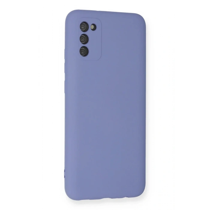 Newface Samsung Galaxy A03S Kılıf Nano içi Kadife Silikon - Lila