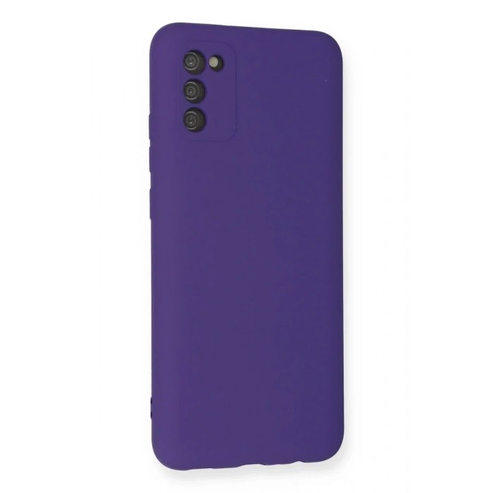 Newface Samsung Galaxy A03S Kılıf Nano içi Kadife Silikon - Mor