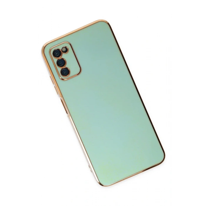 Newface Samsung Galaxy A03S Kılıf Volet Silikon - Açık Yeşil