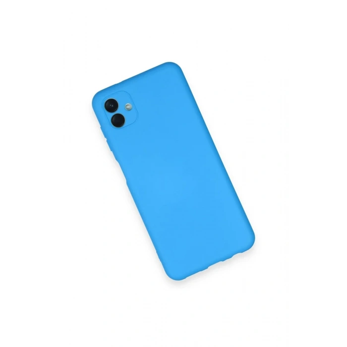 Newface Samsung Galaxy A04 Kılıf Nano içi Kadife Silikon - Mavi
