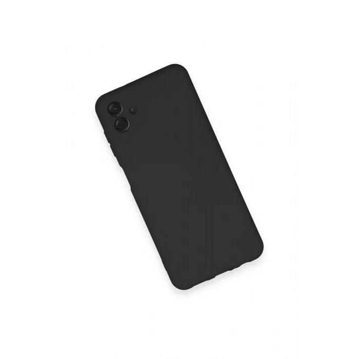 Newface Samsung Galaxy A04 Kılıf Nano içi Kadife Silikon - Siyah