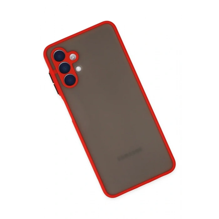 Newface Samsung Galaxy A04S Kılıf Montreal Silikon Kapak - Kırmızı