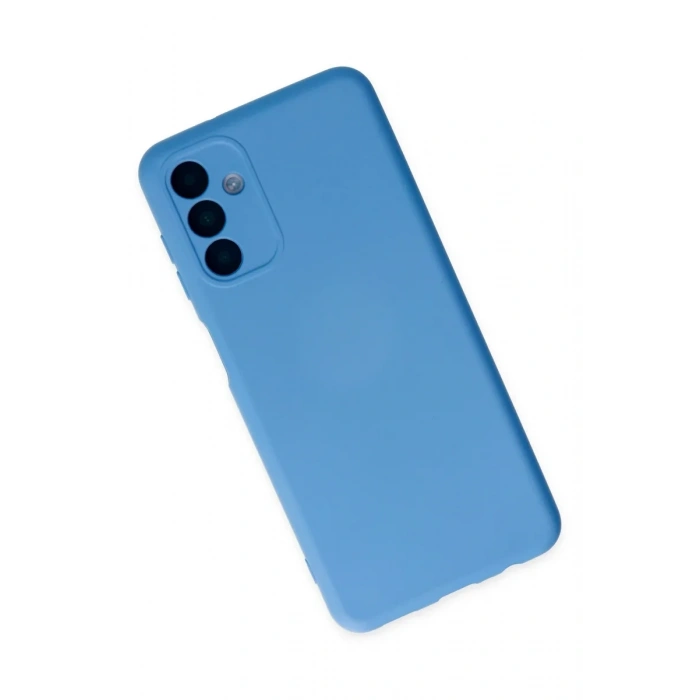 Newface Samsung Galaxy A04S Kılıf Nano içi Kadife Silikon - Mavi