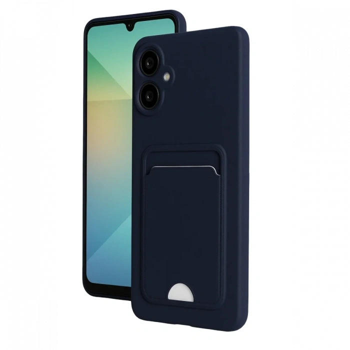 Newface Samsung Galaxy A06 Kılıf Kelvin Kartvizitli Silikon - Lacivert