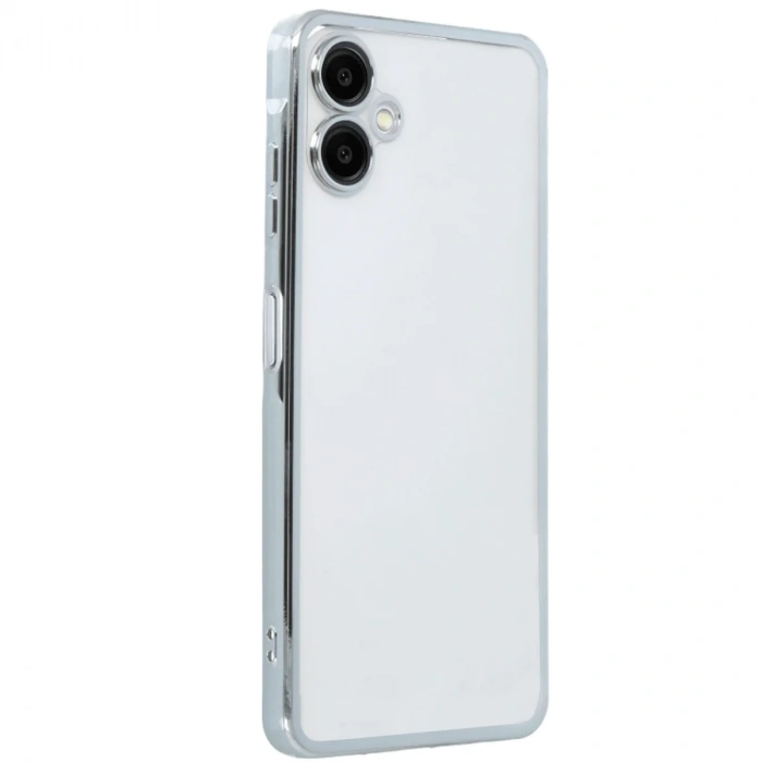 Newface Samsung Galaxy A06 Kılıf Razer Lensli Silikon - Gümüş