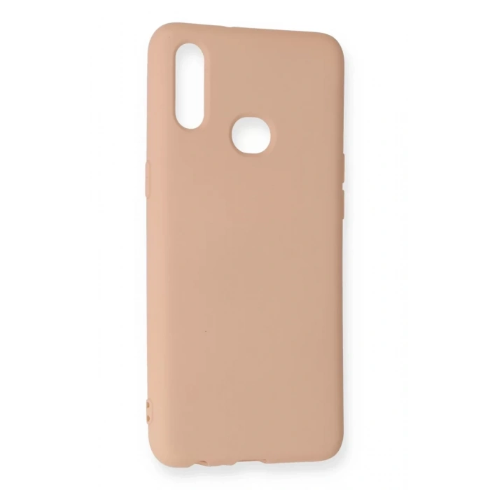 Newface Samsung Galaxy A10S Kılıf Nano içi Kadife Silikon - Pudra