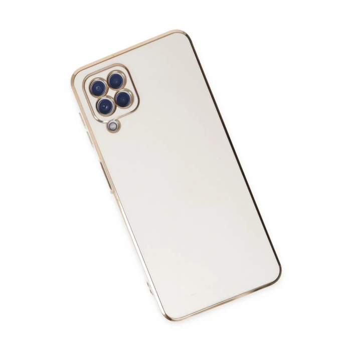 Newface Samsung Galaxy A12 Kılıf Volet Silikon - Beyaz