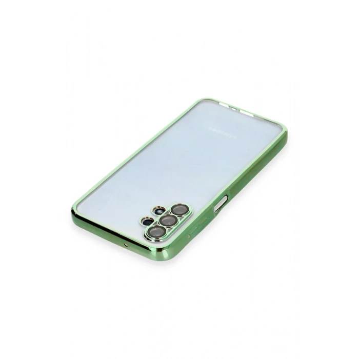 Newface Samsung Galaxy A13 4G Kılıf Razer Lensli Silikon - Yeşil