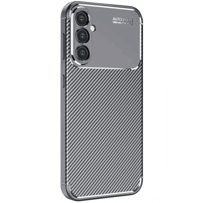 Newface Samsung Galaxy A16 5G Kılıf Auto Focus Karbon Kapak - Gri