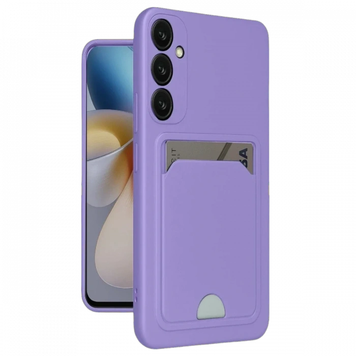 Newface Samsung Galaxy A16 5G Kılıf Kelvin Kartvizitli Silikon - Lila