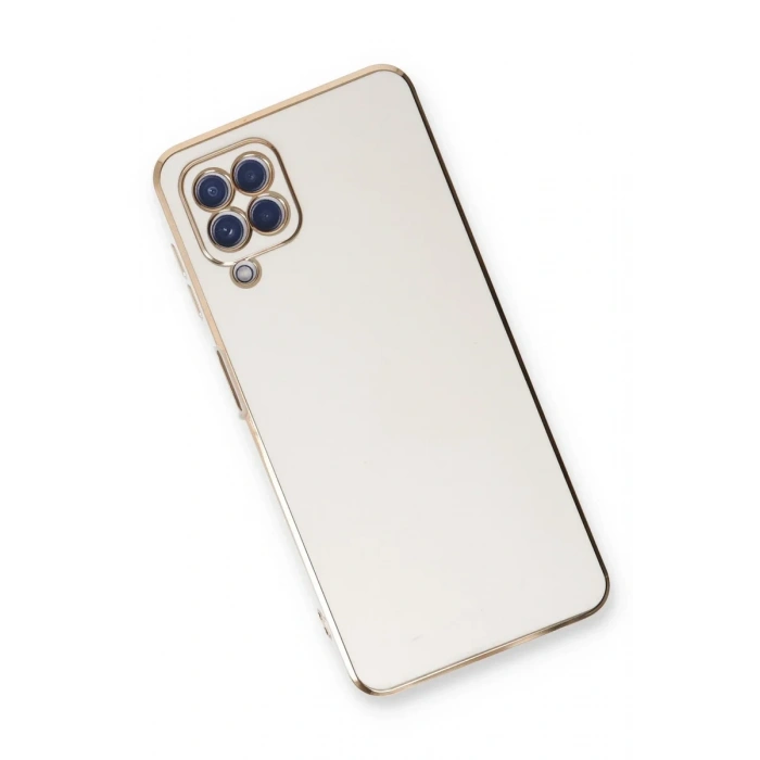 Newface Samsung Galaxy A22 Kılıf Volet Silikon - Beyaz