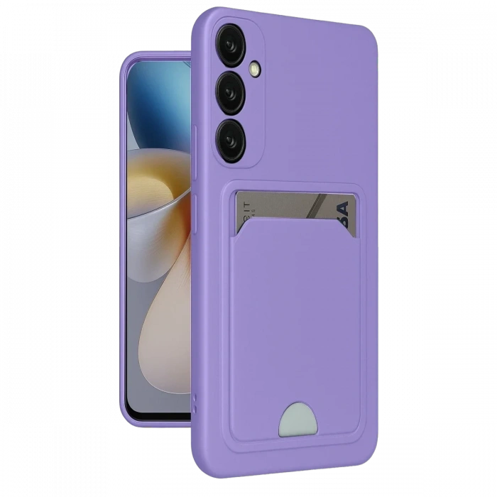 Newface Samsung Galaxy A26 Kılıf Kelvin Kartvizitli Silikon - Lila