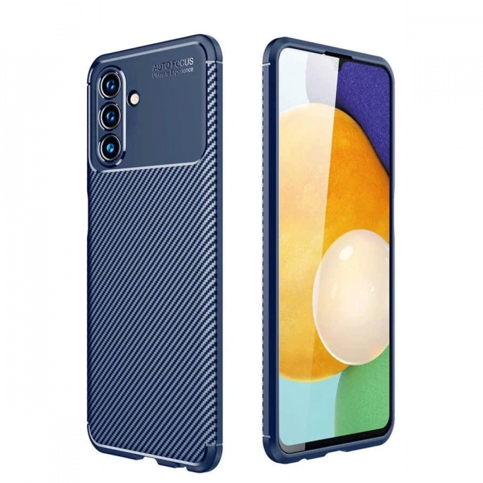 Newface Samsung Galaxy A36 Kılıf Auto Focus Karbon Kapak - Lacivert