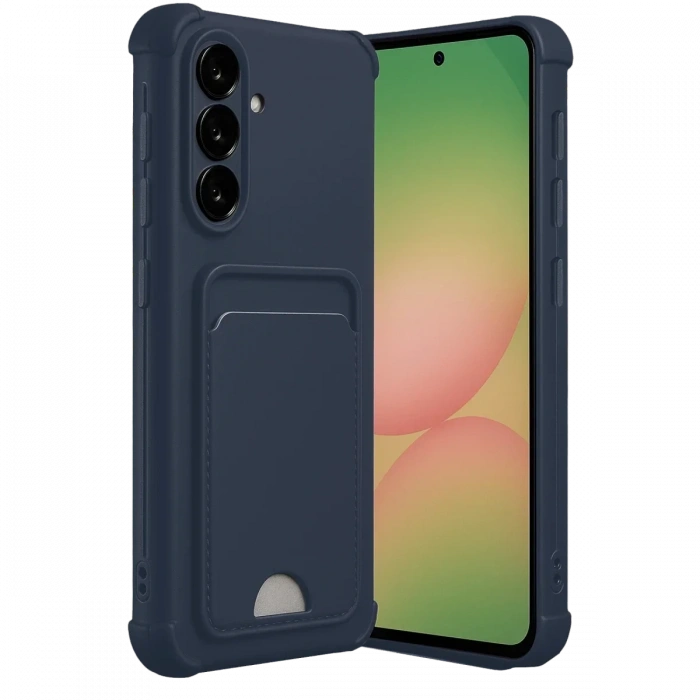 Newface Samsung Galaxy A36 Kılıf Kelvin Kartvizitli Silikon - Lacivert