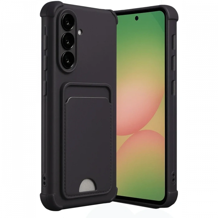 Newface Samsung Galaxy A36 Kılıf Kelvin Kartvizitli Silikon - Siyah