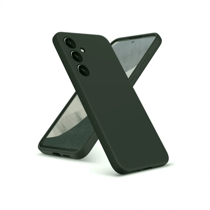 Newface Samsung Galaxy A36 Kılıf Nano içi Kadife Silikon - Koyu Yeşil
