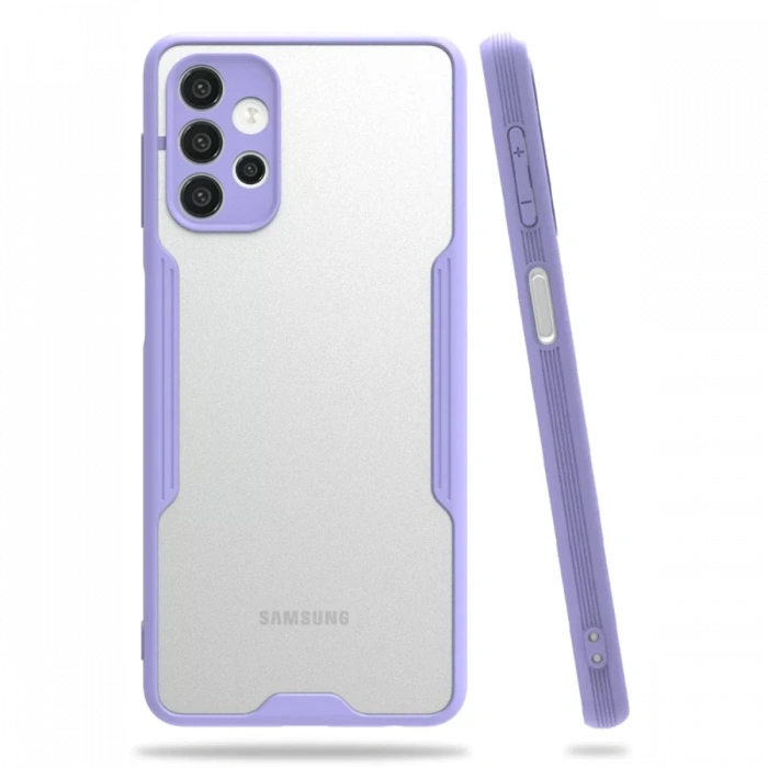 Newface Samsung Galaxy A52 Kılıf Platin Silikon - Lila