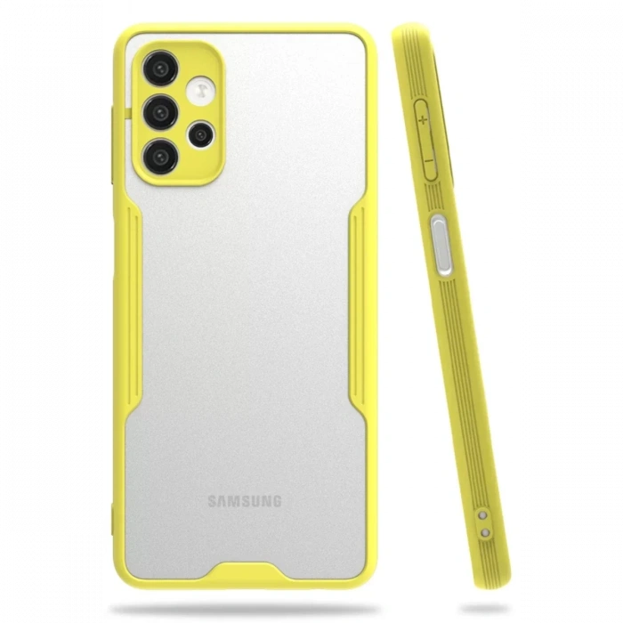 Newface Samsung Galaxy A52 Kılıf Platin Silikon - Sarı
