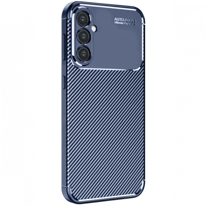 Newface Samsung Galaxy A56 Kılıf Auto Focus Karbon Kapak - Lacivert