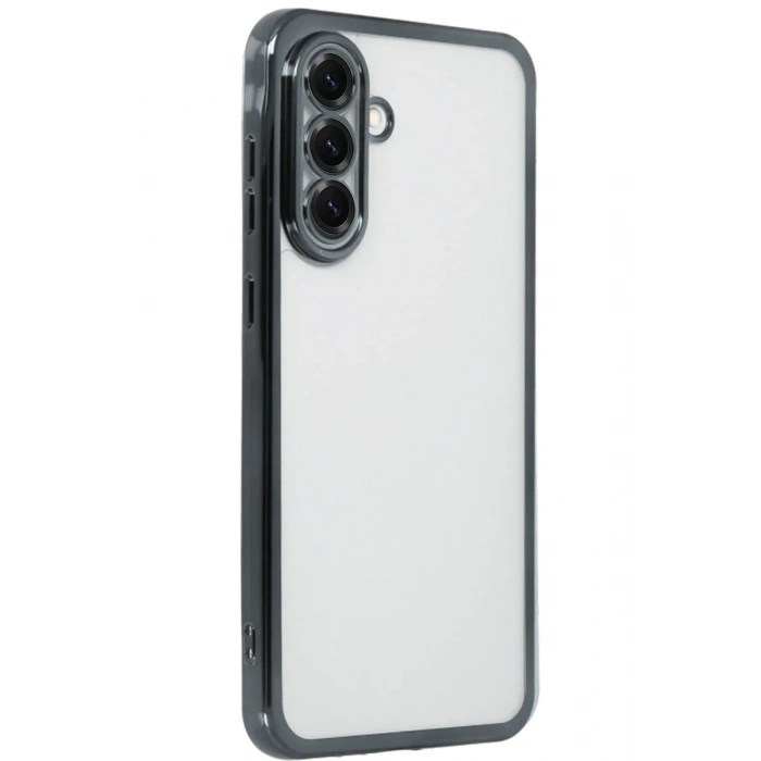 Newface Samsung Galaxy A56 Kılıf Razer Lensli Silikon - Siyah