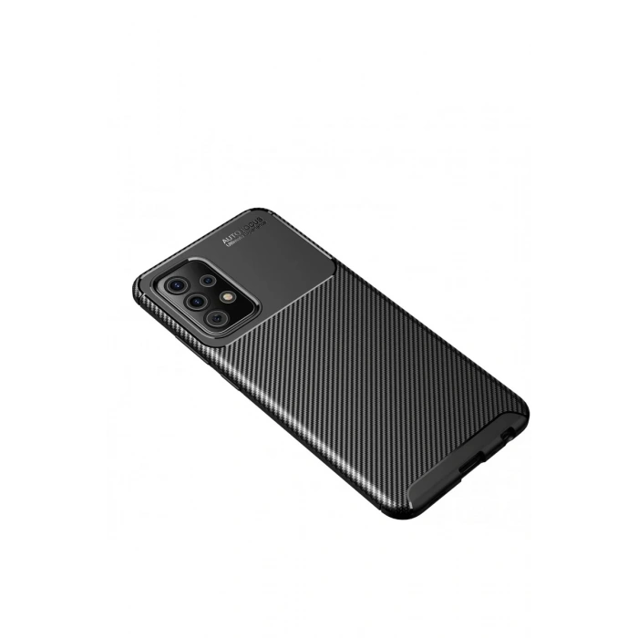 Newface Samsung Galaxy A72 Kılıf Auto Focus Karbon Kapak - Siyah