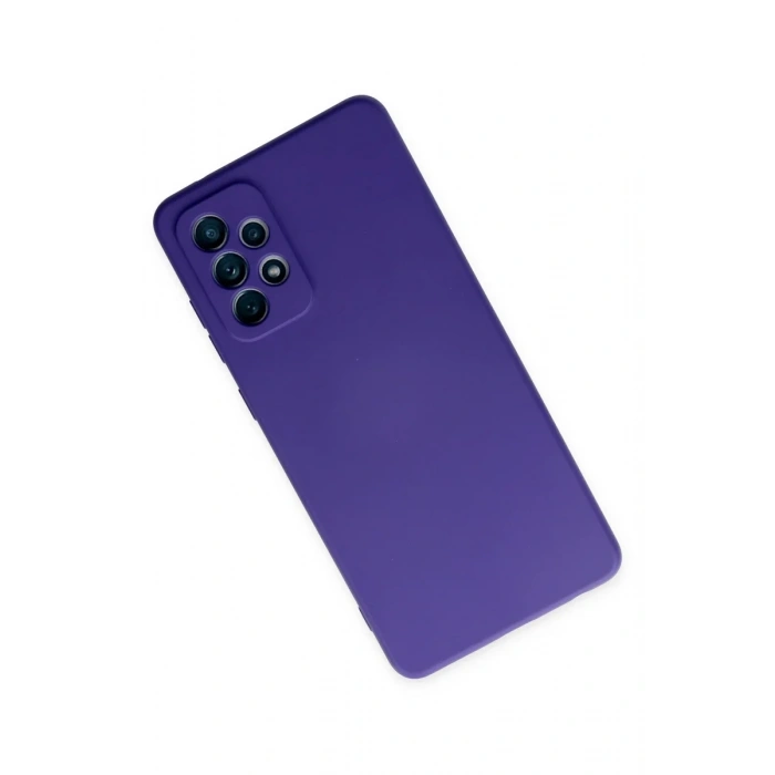 Newface Samsung Galaxy A72 Kılıf Nano içi Kadife Silikon - Mor