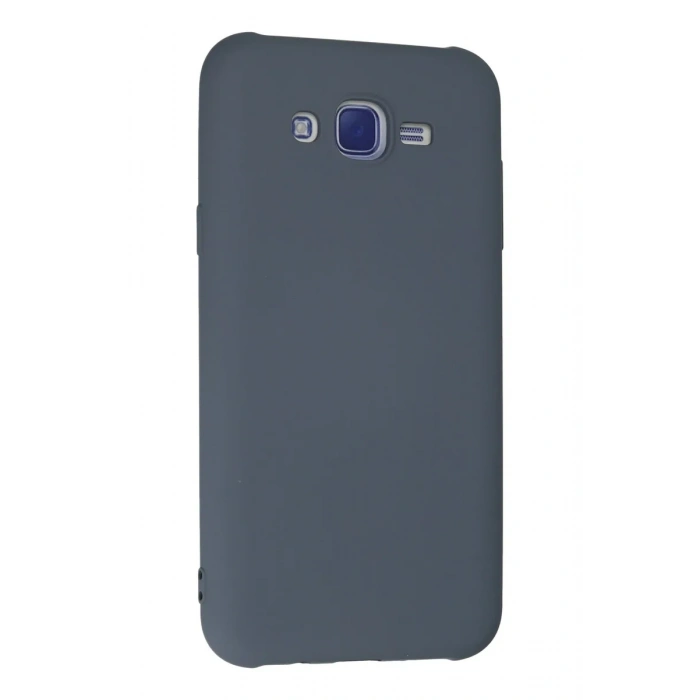 Newface Samsung Galaxy J7 Kılıf Nano içi Kadife Silikon - Gri