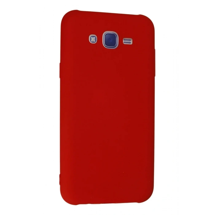 Newface Samsung Galaxy J7 Kılıf Nano içi Kadife Silikon - Kırmızı
