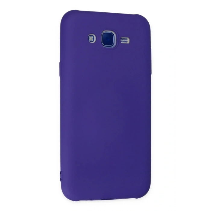 Newface Samsung Galaxy J7 Kılıf Nano içi Kadife Silikon - Mor