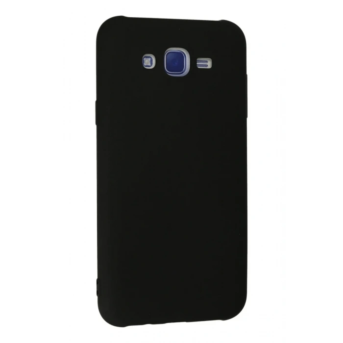 Newface Samsung Galaxy J7 Kılıf Nano içi Kadife Silikon - Siyah