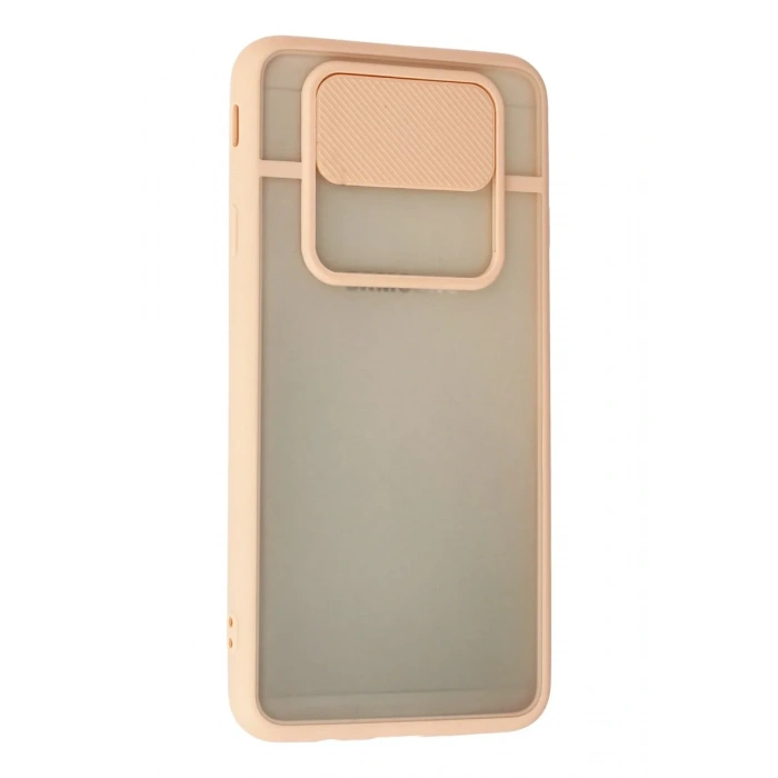 Newface Samsung Galaxy J7 Prime Kılıf Palm Buzlu Kamera Sürgülü Silikon - Pembe