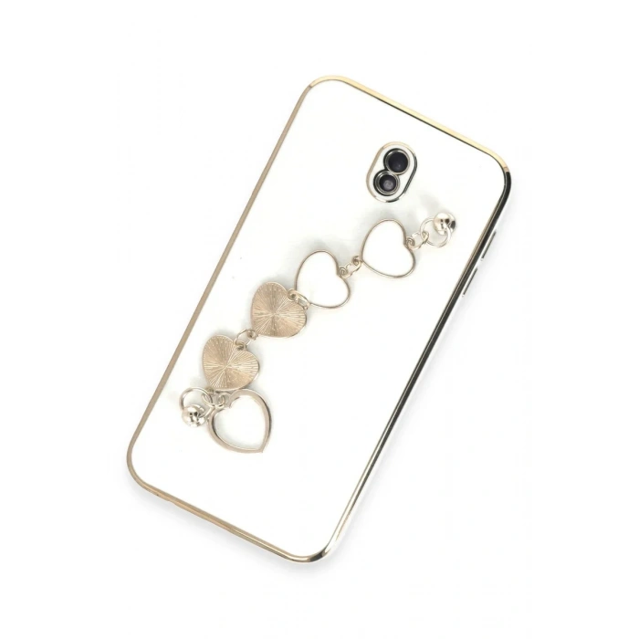 Newface Samsung Galaxy J7 Pro / J730 Kılıf Esila Silikon - Beyaz