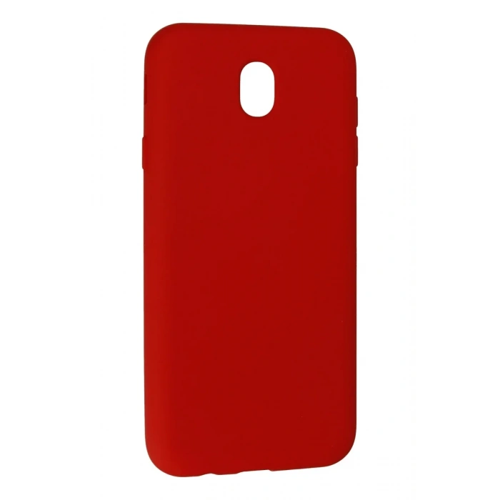 Newface Samsung Galaxy J7 Pro / J730 Kılıf Nano içi Kadife Silikon - Kırmızı