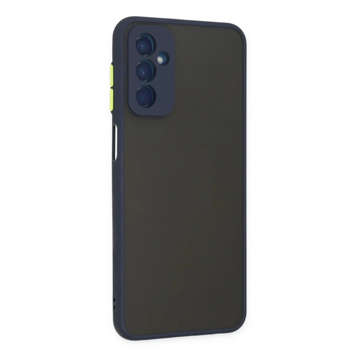 Newface Samsung Galaxy M13 Kılıf Montreal Silikon Kapak - Lacivert