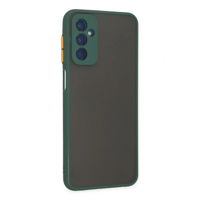 Newface Samsung Galaxy M13 Kılıf Montreal Silikon Kapak - Yeşil
