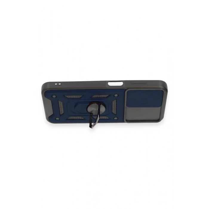 Newface Samsung Galaxy M14 5G Kılıf Pars Lens Yüzüklü Silikon - Lacivert