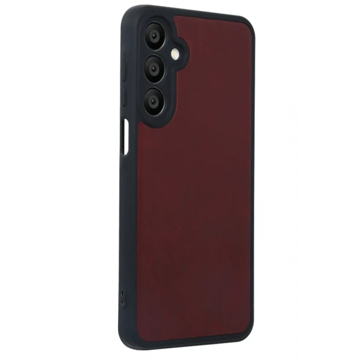 Newface Samsung Galaxy M15 Kılıf Aras Deri Kapak - Bordo