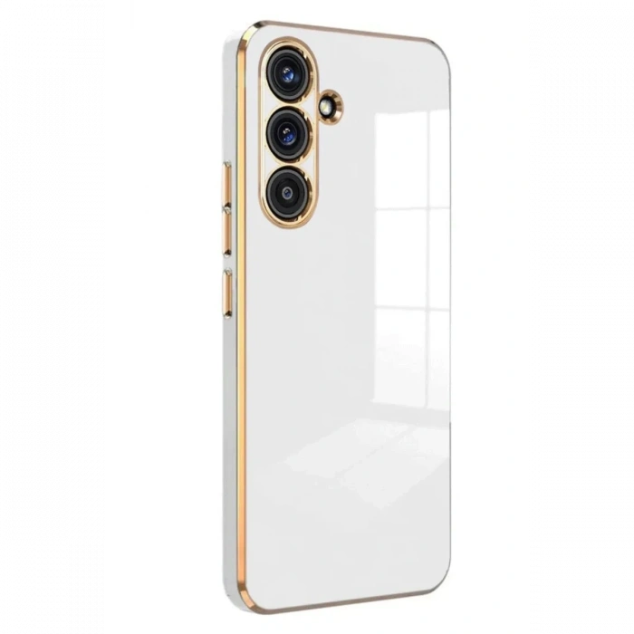 Newface Samsung Galaxy M34 5G Kılıf Volet Silikon - Beyaz